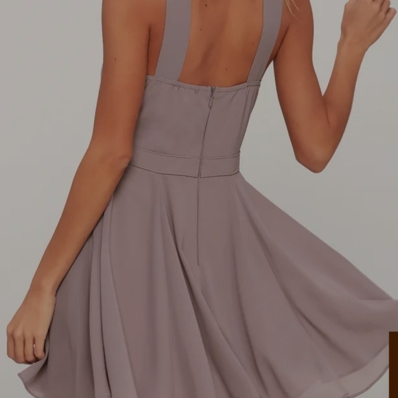 Lulu's Grey Sleeveless Skaters Dress Size M - Picture 6 of 6